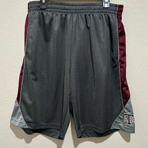 Men's Texas A&M Athletic Shorts in Charcoal and Burgundy XXL